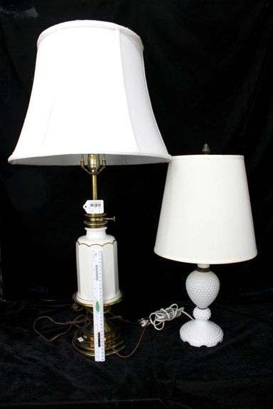 Vintage Mid-20th Century Table Lamps with Shades - Two