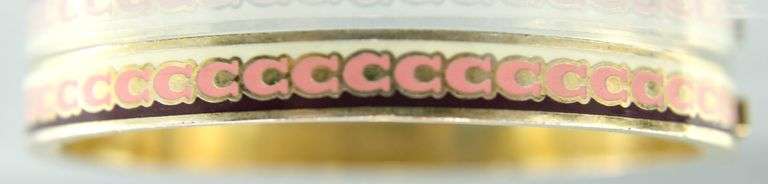 Coach signed hinged bangle Bracelet