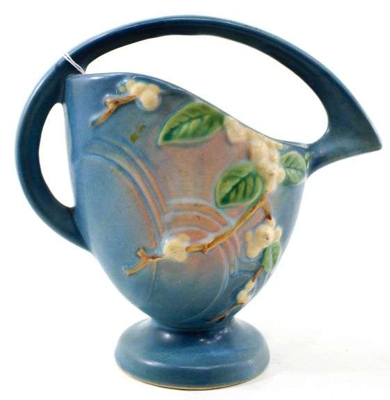 Roseville Snowberry Branches Art Pottery Vase.
