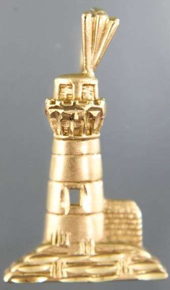 14 KT Gold Lighthouse Pendant.     (1.91 gm)