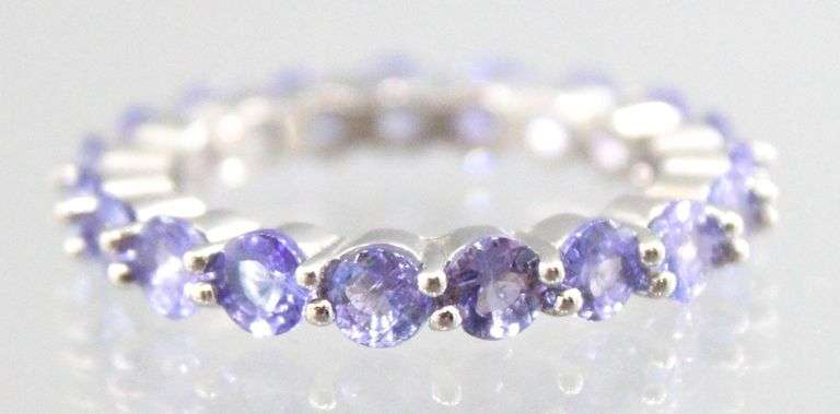 Tanzanite (tested) and Sterling Silver Ring, size 7.