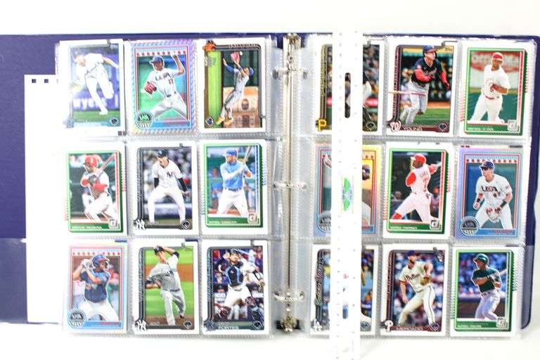 Topps and Other Sports Trading Cards in Protective Sleeves and Binder