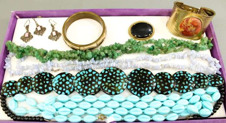 Natural stone Necklaces, Sterling Silver Necklace and matching Earrings, Bracelets and Necklaces.