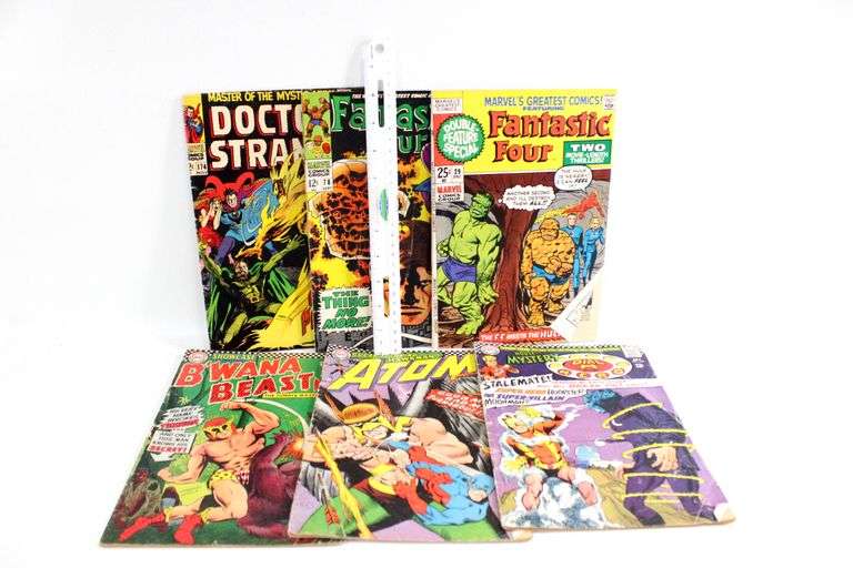 Vintage Comics:  Marvel - Fantastic Four, Doctor Strange - and - DC - House of Mystery, Atom, B-Wana Beast - and - More