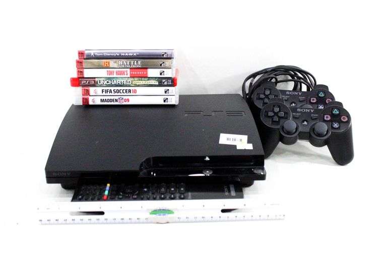 SONY PS3 BD/Playstation & Blu ray Player Model No. CECH-2001A / Wireless Controller Model No. CECHZC2U & Games.