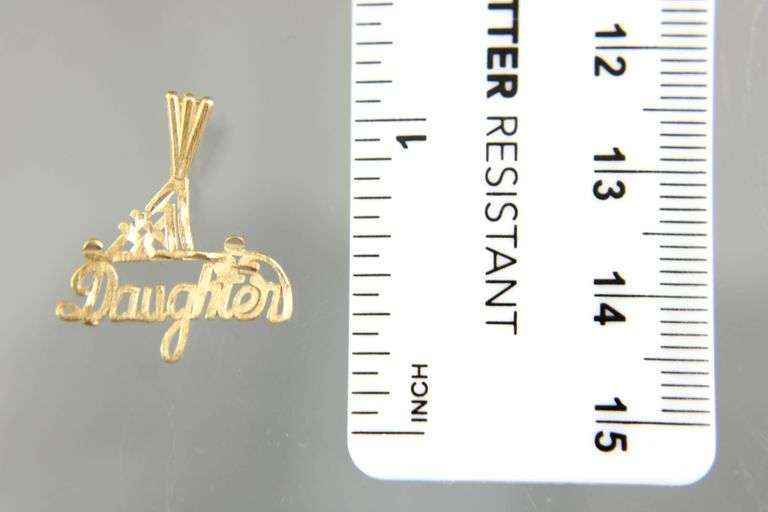 14 KT Gold "Daughter" Charm / Pendant.     (0.74 gm)