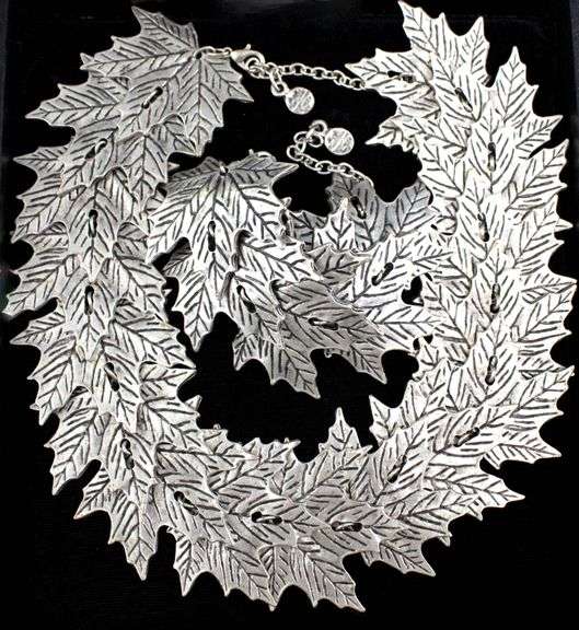 Ottoman Empire Leaf Necklace and matching Bracelet