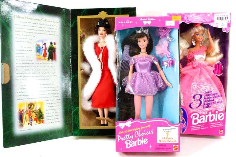 Vintage Barbie Dolls -Special Edition Pretty Choices, Holiday Voyage and 3-Looks Barbie