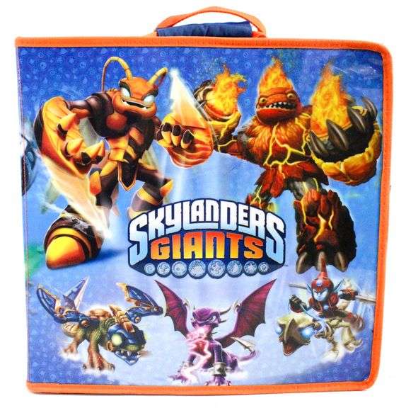 Skylanders Giants Carry Case Filled with Skylander Characters and Other Toys