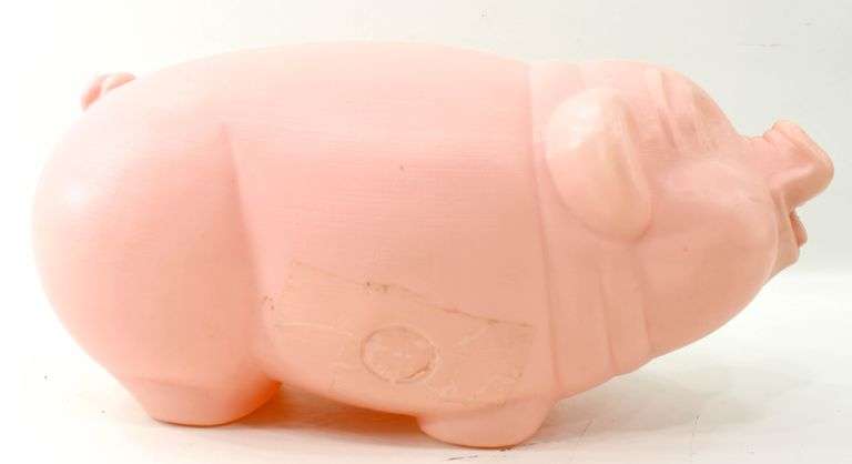 Vintage "Piggy" Plastic Coin Bank - 7 x 15