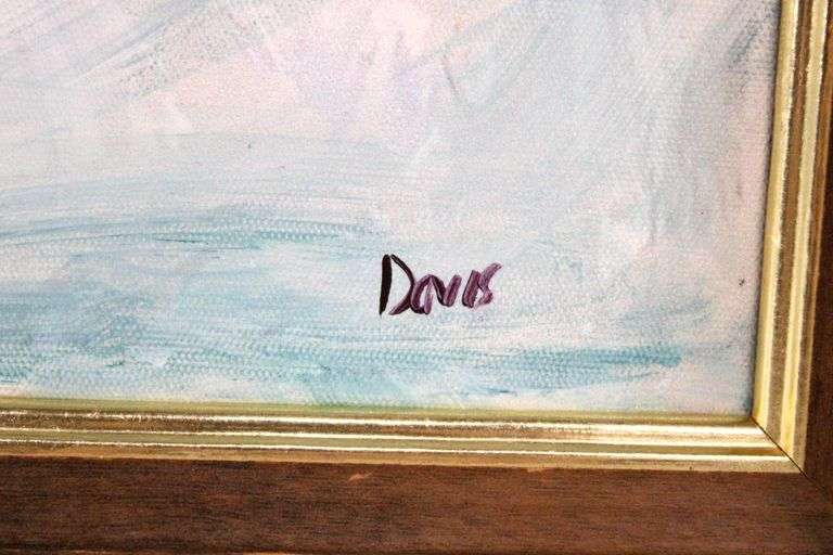 Acrylic on Canvas.  Fish.  Signed.  14x18.