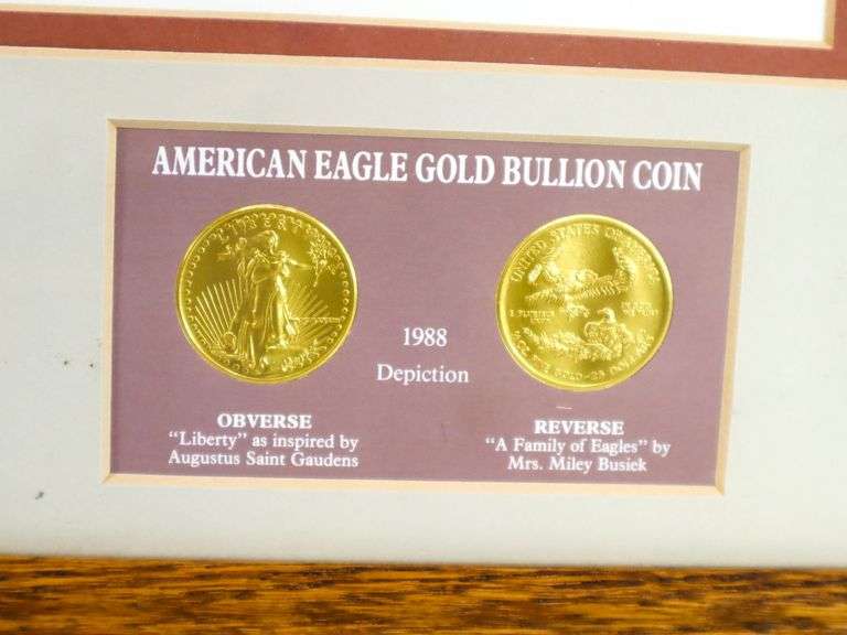"1988 What So Proudly We Hail" by Don Marco (American b. 1920s) Double Eagle Signature Series Investors Edition Lithograph by Wildlife Litho Marking Minneapolis Minnesota with American Eagle Gold Bullion 1988 Coin Depictions - 21 x 25
