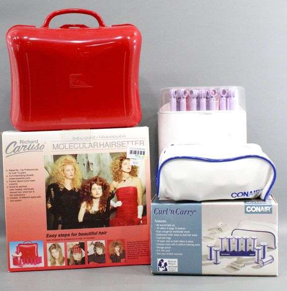 Richard Caruso Deluxe Traveler Molecular Hairsetter - and - Curl'n Carry by Conair Hair Curlers - and - Hot Sticks by Conair Hair Curlers