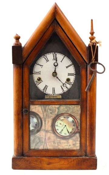 Vintage Chauncey Jerome (New Haven, Conn.) Steeple Mantel Clock - 15 x 8