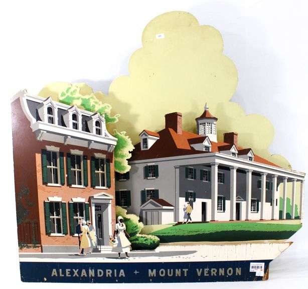 Alexandria - Mount Vernon 3D cut out wooden sign, 29