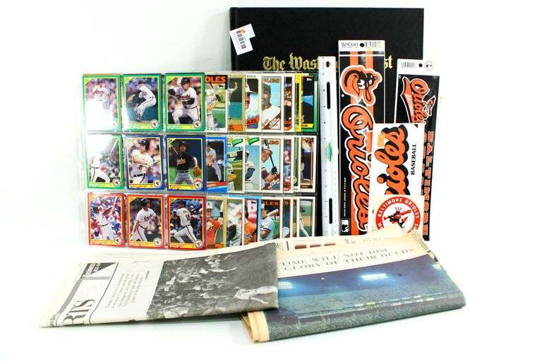 Baltimore Orioles Memorabilia - The Washington Post A History of the Baltimore Orioles (Book), Newsprint, Sports Trading Cards, Stickers, and More