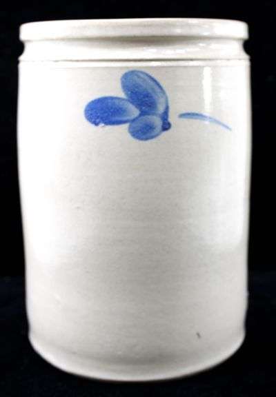 Blue Floral Stoneware Crock