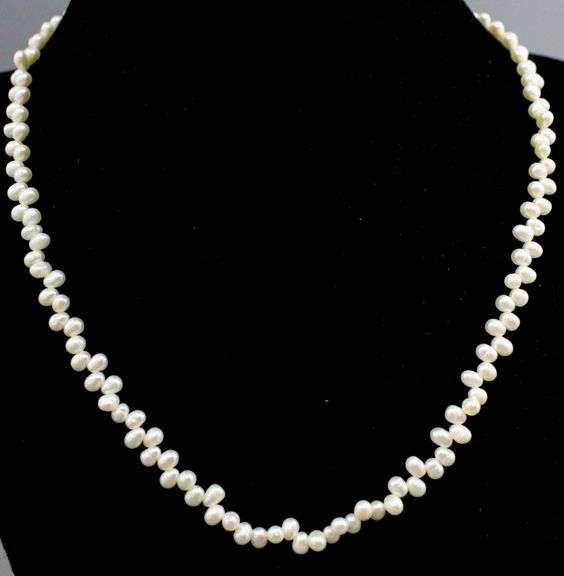 Sterling Silver and Genuine Pearl Necklace.