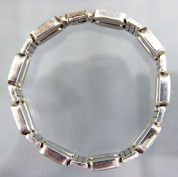 950 grade Sterling Silver double strand Turquoise Bracelet, 7"