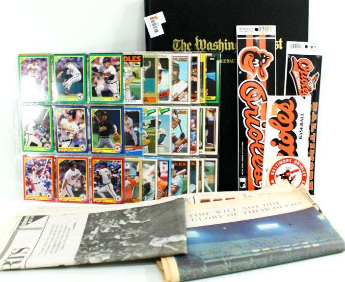 Baltimore Orioles Memorabilia - The Washington Post A History of the Baltimore Orioles (Book), Newsprint, Sports Trading Cards, Stickers, and More