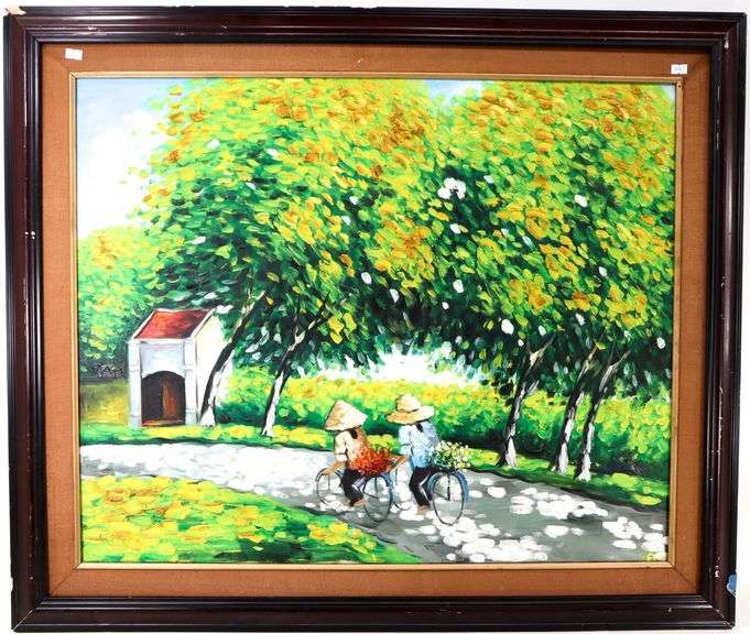 "Sunshine" oil painting on canvas, famed 33" x 39"