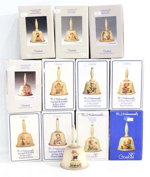 Goebel W. Germany / Germany Annual 1978 to 1988 Editions Handcrafted Porcelain Bells