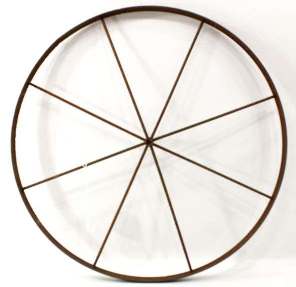 Antique Wrought Metal Spoked Wheel - 24" Dia.