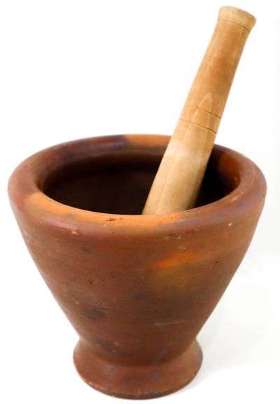 Kruk Thai Clay Mortar and Pestel