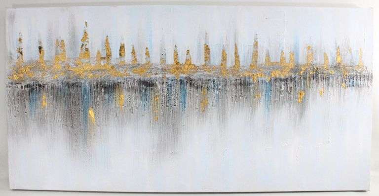 Glowing Cityscape Abstract on Canvas - 20 x 40