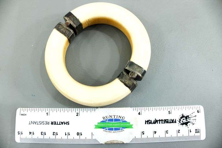 Vintage hinged Bangle Bracelet with pin closure.