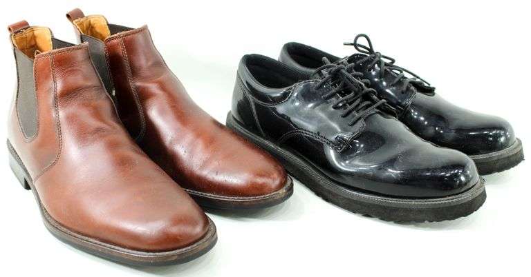 Johnston & Murphy Boots & Bates Black Lace Up Shoes.  Size 9.5