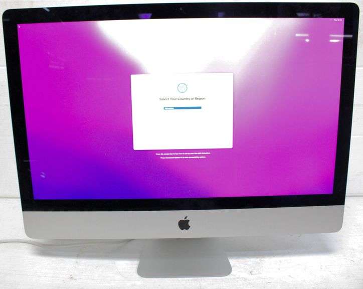 2017 iMac Reset to factory specs.  2017 Apple iMac 27 inch 1TB HDD 8G RAM Quad core 3.4GHz Intel Corei5.  .Per consignor, Excellent Condition.