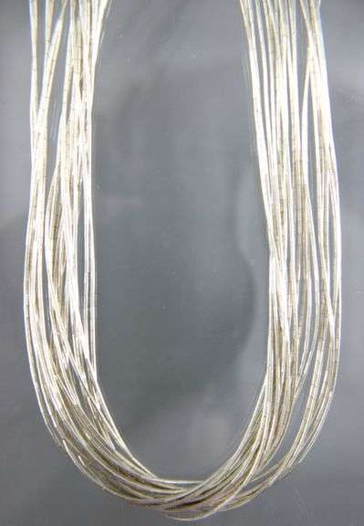 Multi strand liquid Sterling Silver Necklace with Sterling findings.