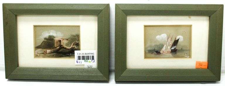 Impressionist Sea- and Land-Scapes - Pair - 6 x 8 each