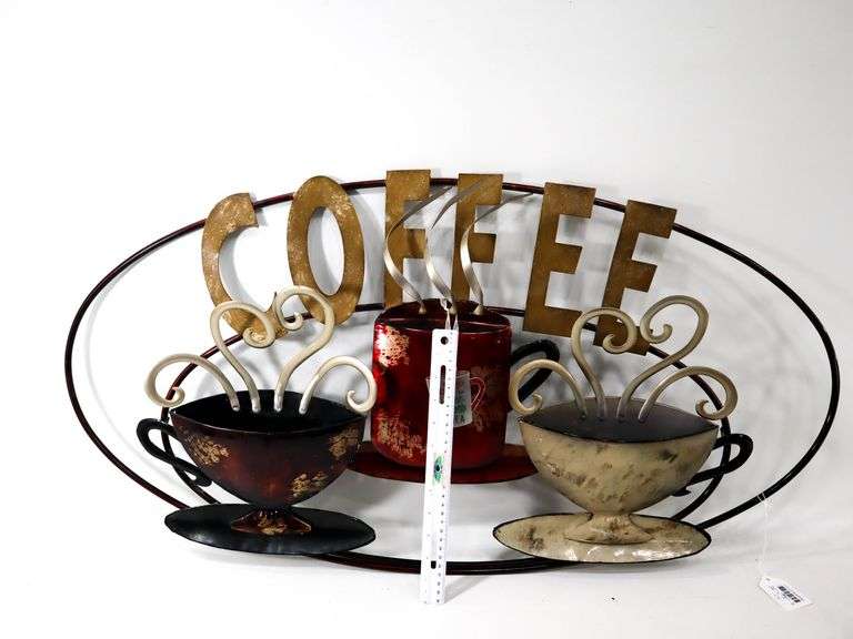 "Coffee" Sculptural Wall Sign - 36 x 18
