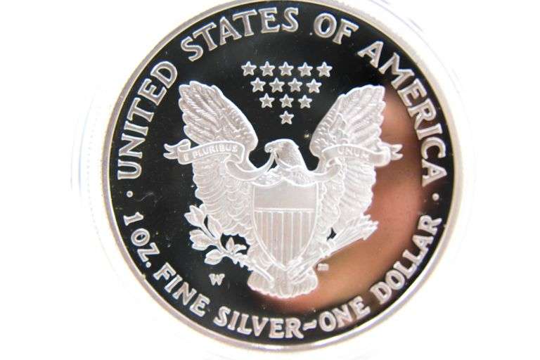 2003 Proof ,  American Eagle silver Dollar in case , 1 OZ of .999 silver