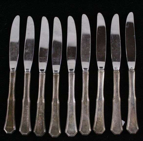 Reed & Barton Sterling Silver Handle Knives with Mirrorstele Blades