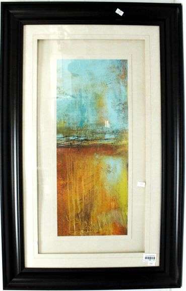 "Landscape" print, framed 33"  x 21"