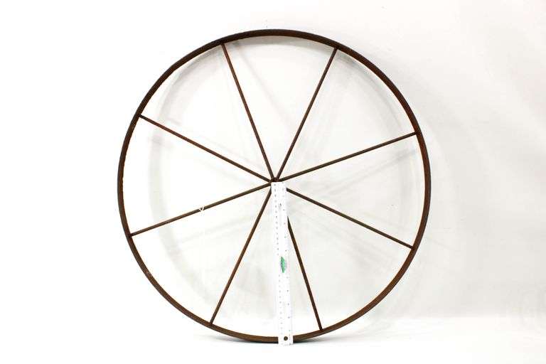 Antique Wrought Metal Spoked Wheel - 24" Dia.
