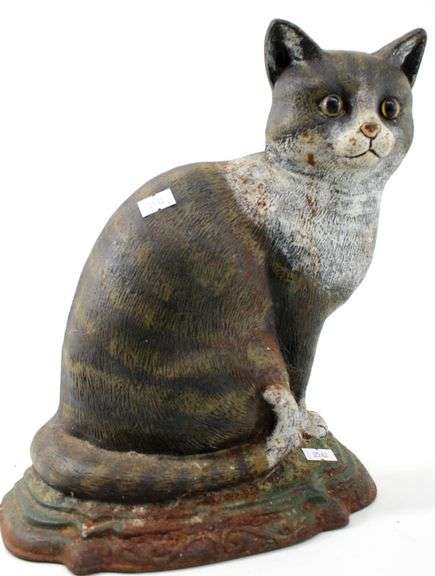 Vintage Cast Metal "Cat" Figural Doorstop - 12 x 10