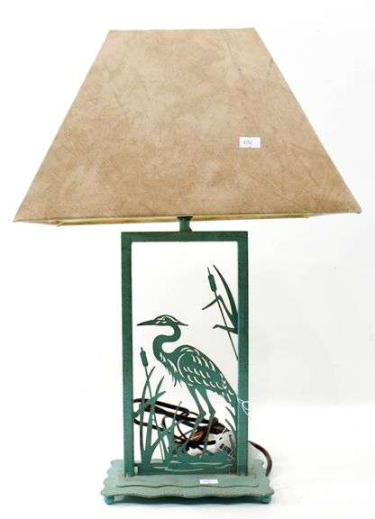 Shore Bird Cutwork Sculptural Base Table Lamp with Shade - 22 x 13