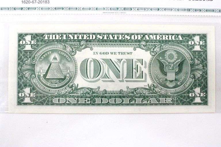 1957 Silver Certificated Signed by the Treasurer.  CGA Gem Uncirculated 67
