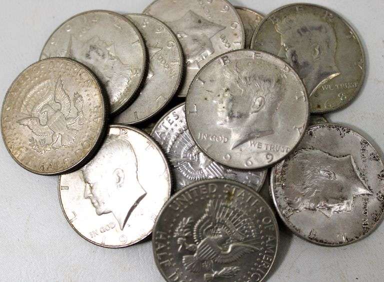 1964 Kennedy Silver half Dollars ( 2x ) and 40% silver halves ) 12x )  14 items