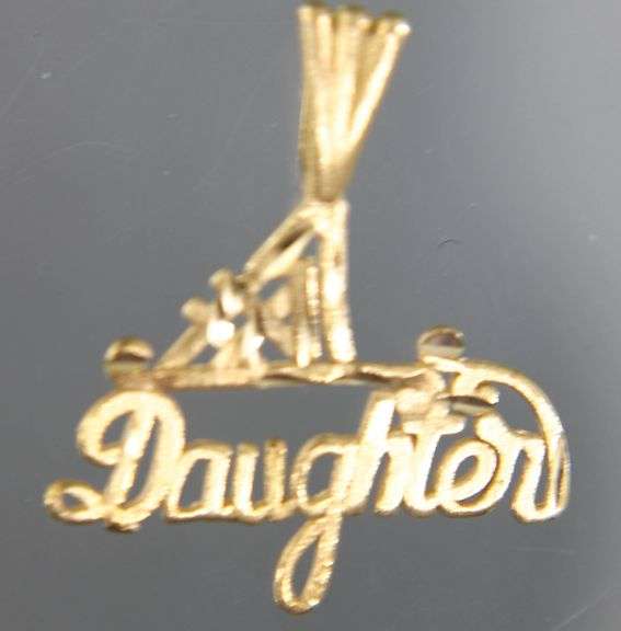 14 KT Gold "Daughter" Charm / Pendant.     (0.74 gm)