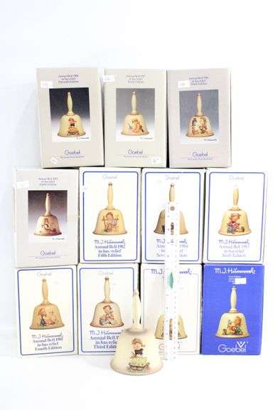 Goebel W. Germany / Germany Annual 1978 to 1988 Editions Handcrafted Porcelain Bells