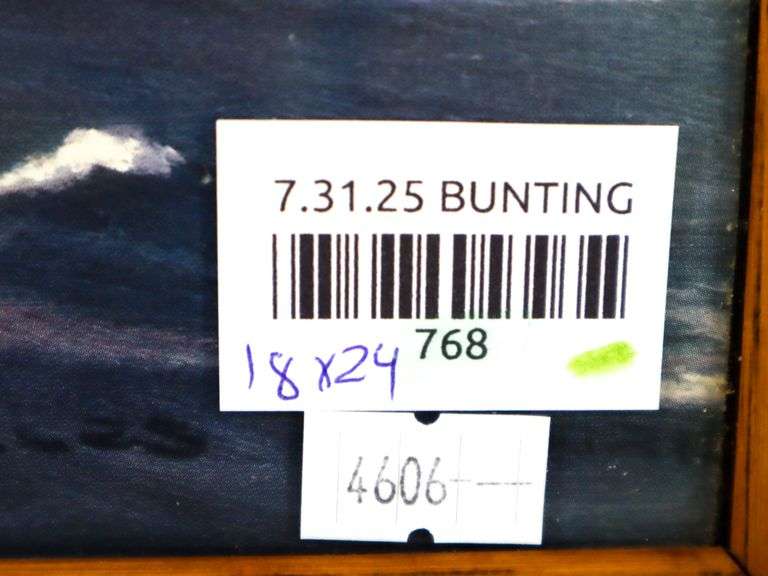 "Tall Ship' print, framed 18" x 24"