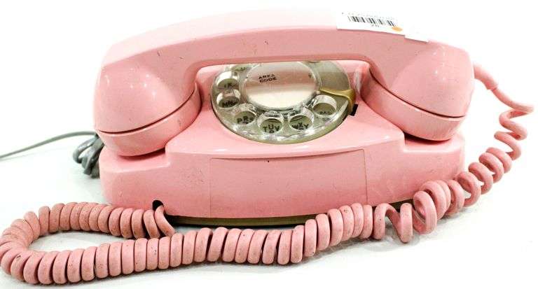 Vintage Pink Rotary Dial Princess Phone - ITT Landline.