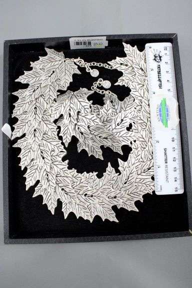 Ottoman Empire Leaf Necklace and matching Bracelet