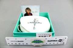 Carolyn Pollack Sterling Silver Turquoise Cross Pendant in the original gift box.