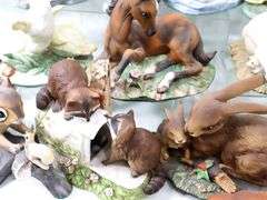 Vintage Masterpiece Porcelain by "HOMCO" Figurines.  Deer, Tiger, Rabbits, Horse, Raccoon & More.